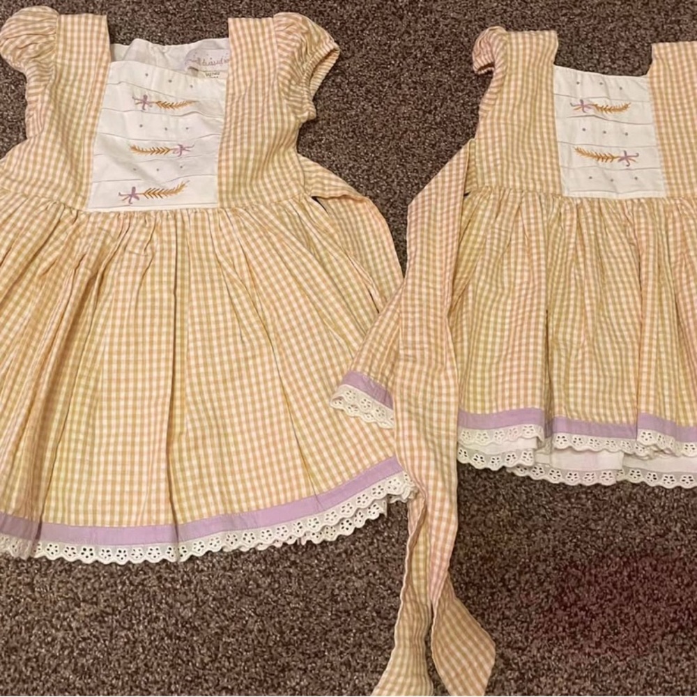Well Dressed Wolf Yellow and Purple Gingham Dress